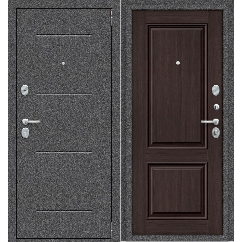 Дверь входная Porta S 104.К32 Антик Серебро/Wenge Veralinga