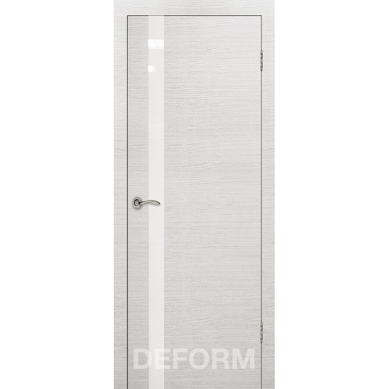 Межкомнатная дверь Н-2 белый лак Дуб французский сильвер