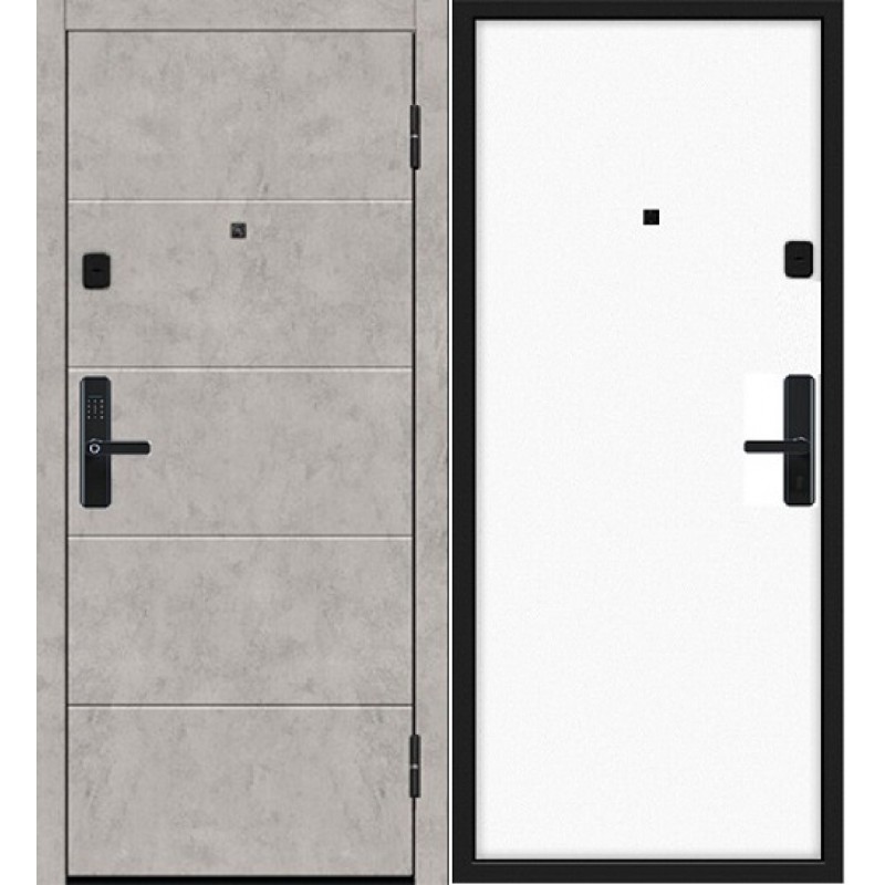 Железная дверь профдверь. Porta s 4.л22 Graphite Pro/Nordic Oak.