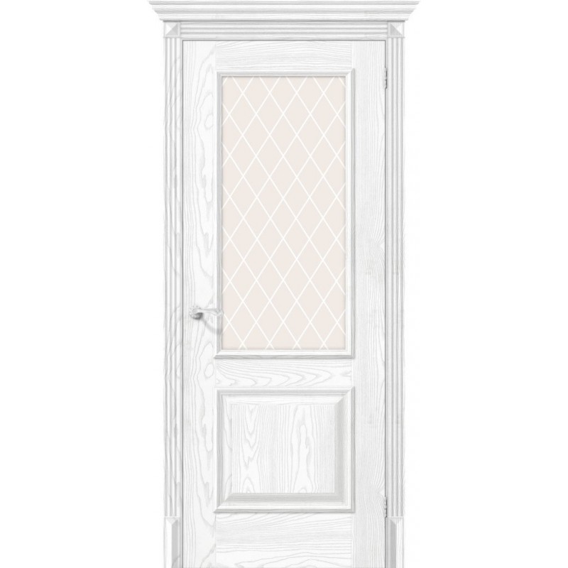 Межкомнатная дверь Классико-13 Silver Ash White Crystal